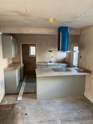 Kitchen being fitted