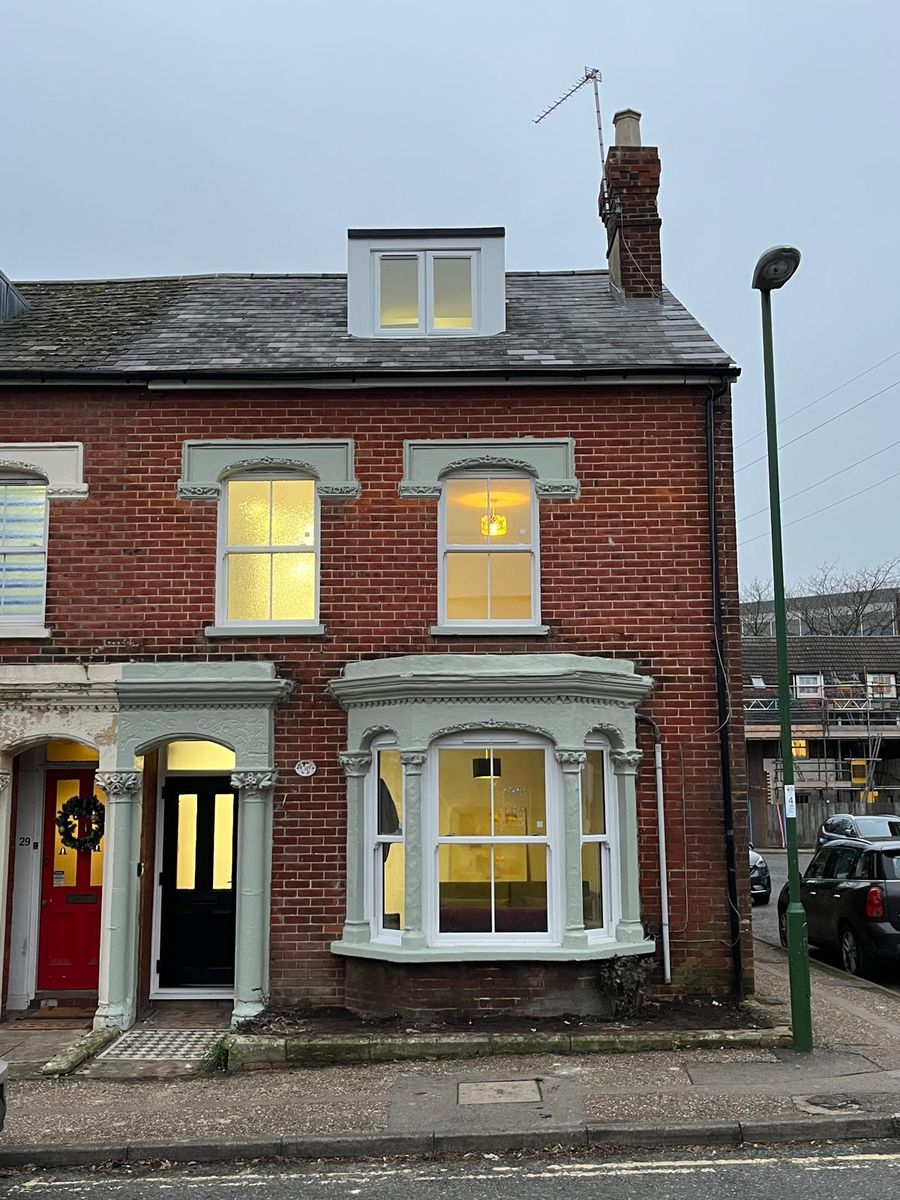 Finished exterior of 31 Barttelot Road, Horsham