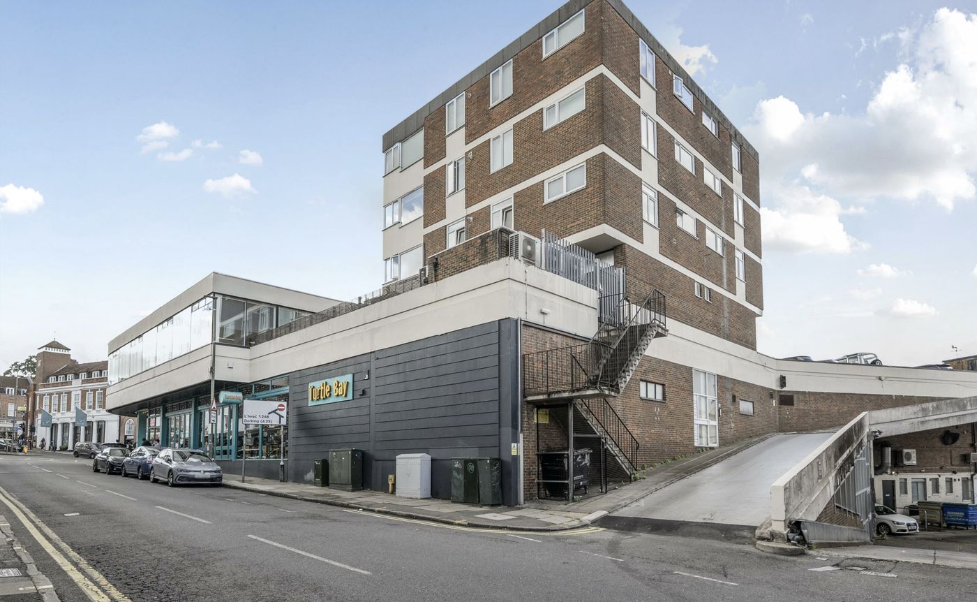 Dolphin House, a residential block in Guildford town centre